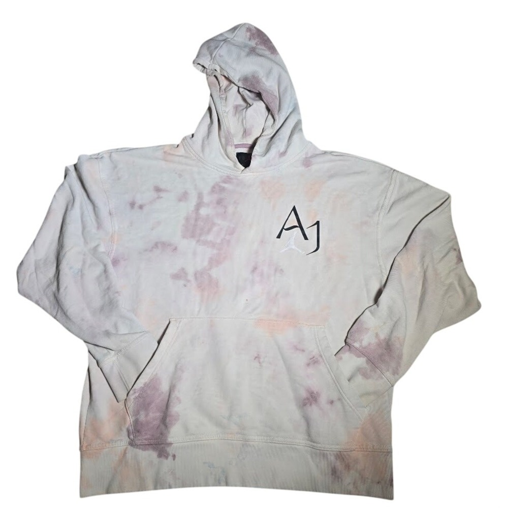 Jordan Mens XL Tie Dye Pullover Hoodie AJ Jumpman Graphic Fleece Sweatshirt